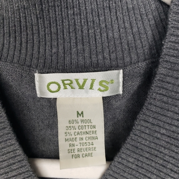 Ovis Cashmere Vneck Fine Knit Wool Sweater Minimalist Contemporary M - Picture 7 of 8